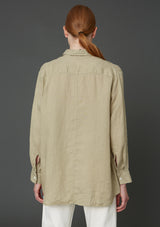 Hope Elma Linen Oversized shirt Khaki Beige Women