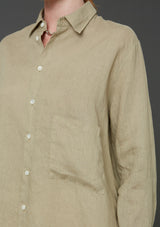 Hope Elma Linen Oversized shirt Khaki Beige Women