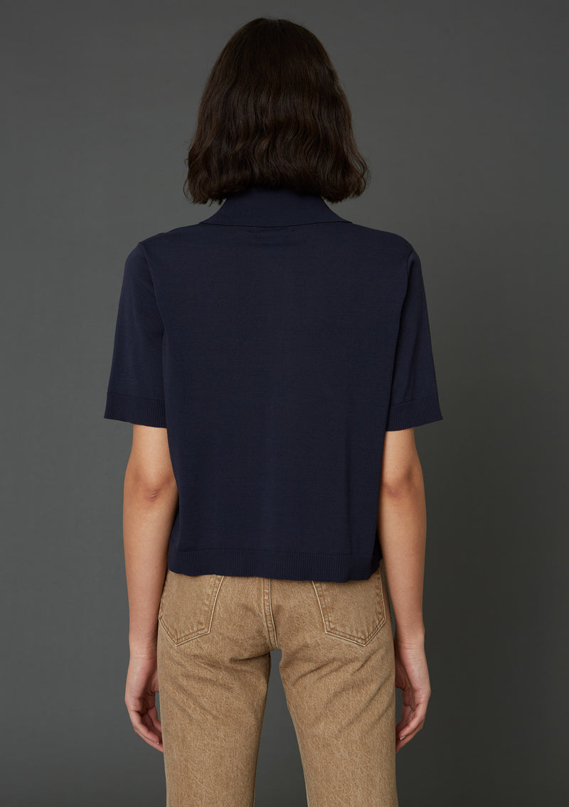 Hope short-sleeved polo shirt - Dk Navy - Women