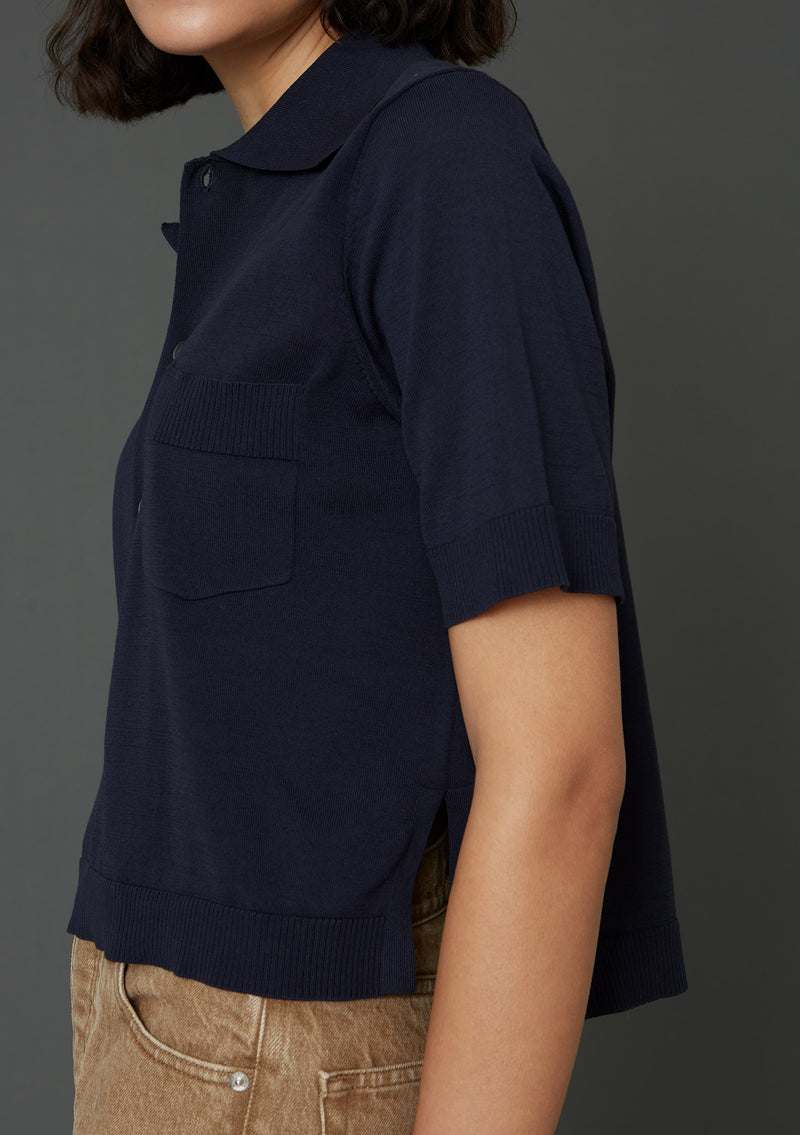 Hope short-sleeved polo shirt - Dk Navy - Women