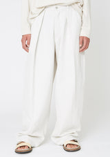 Hope Brick Trousers - wide leg - white - cotton - women