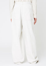 Hope Brick Trousers - wide leg - white - cotton - women